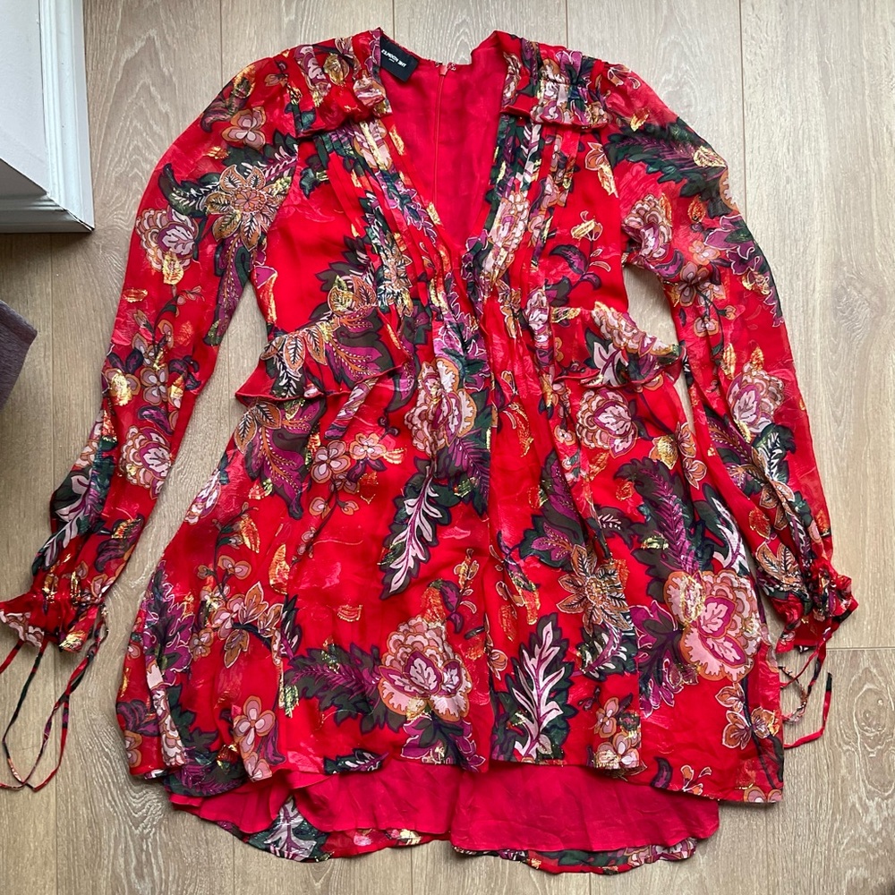 The KOOPLES Red Bollywood Mini Dress